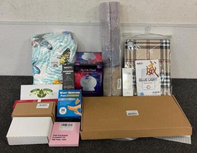 BRAND NEW PRODUCTS!! Including (1) Sky Lite Cloud Smart Nebula Light, (1) Blyss Baja Concentrated Formula, (1) Smart TV Remote Control Transmitter, And So Much More!!
