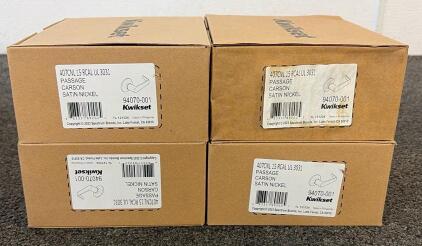 BRAND NEW BUILDING SUPPLIES!! Including (4) Kwikset Passage Carson Satin Nickel Door Handles
