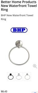 (13) Brand New Better Home Products Towel Ring (Satin Nickel)