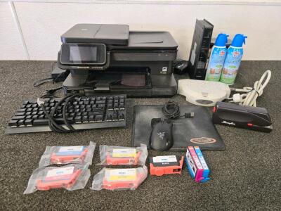 HP Photosmart 7515 Printer, Gaming Keyboard/Mouse, Router, Ink Cartridges & More
