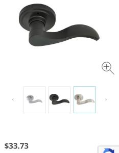 (5) Better Home Products Twin Peaks Privacy Door Levers In Matte Black