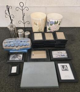 Picture Frames, Conair Ion Shine Instant Heat Hair Setter hot roller set, Decorative Trash Cans, & More