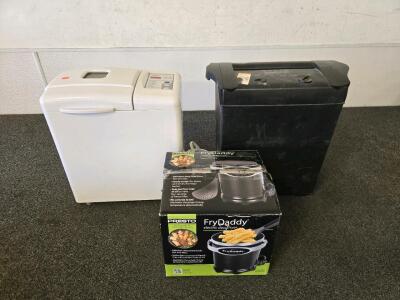 Oster Bread Maker, Paper Shredder, Electric Deep Fryer