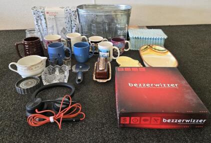 Cups/Mugs, Queen Sheet, Headphones, Bezzerwizzer Game & More