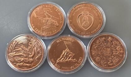 Pure Copper 1oz Bullion Rounds Or Challenge Coins