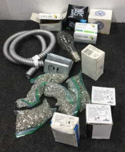 Outlet Screws, (2) 4-Wire Power Outlets, Circuit Interrupter, Thermostat, (2) Boxes of Lumanire Disconnect LumiNuts