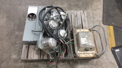 (2) Breaker Boxes, Wires, Light Cans