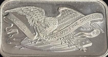 SilverTowne Eagle Shield 1 oz .999 Pure Silver Bar