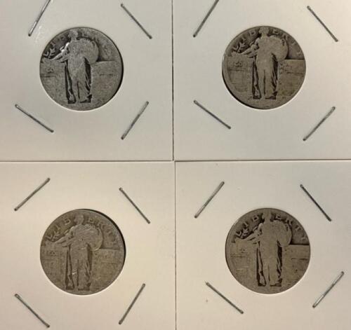 (4) Standing Liberty Quarter Dollar - 90% Silver