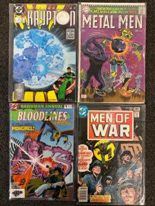 Vintage-In Unsealed Plastic (4) DC Comics, Metal Men, The World Of Krypton, Men Of War, And Bloodlines