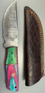 Handmade Damascus Steel Blade W/ Sheath