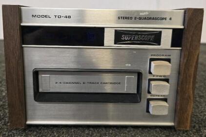 Vintage Super Scope Model TD-48 Stereo 2-Quadrascope 4 8-Track Cartridge Player