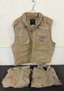 (3) Rothco Ranger Vests 1 With An Army National Guard Badge All In 2x-Large