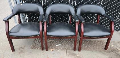 (3) Cushioned Office Chairs