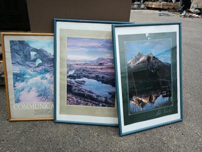(3) Photography Wall Hanging s, McGowan Peek, Silver Creek And Communication Desert Landscape
