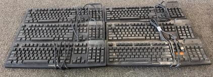 (6) Black Cherry Keyboards With USB Plug Ins