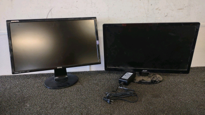 (1) BenQ GW2265HM & (1) Acer S220HQL Monitors, 21.5" LED Display, Full HD 1080p