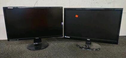 (1) BenQ GL2260 and (1) AOC E2250S LCD Monitors, 21.5" Full HD, HDMI
