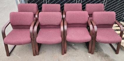 (8) Cushioned Office Chairs