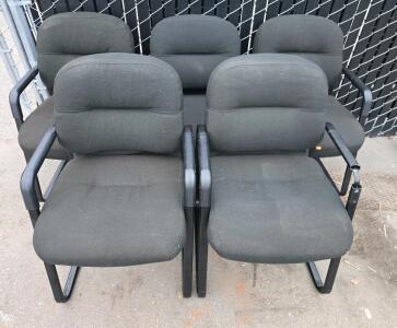 (5) Cushioned Office Chairs