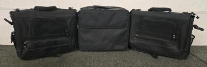(2) Icon Black Laptop Briefcases, (1) Targus Black Laptop Briefcase