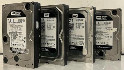 (4) Western Digital 1.0 TB Caviar Black Internal Hard Drives