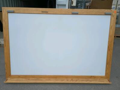 Large White Board 6' x 4' With Wooden Bottom Tray