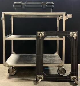Stainless Steel Rolling Cart, Rolling Dollie & Food Storage Tub