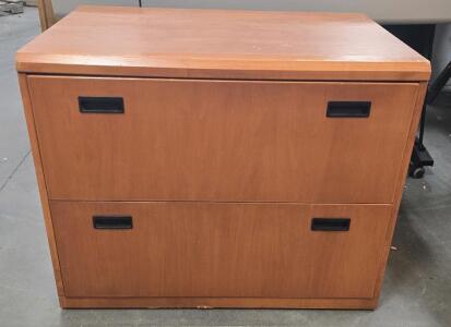 Heavy Duty Two Door Wood Filing Cabinet- 36"x29"x24"