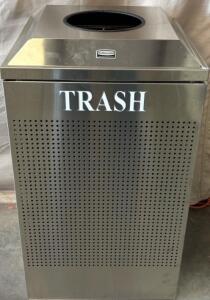 Rubbermaid Silhouette Square Open Top 25 Gallon Trash Can H 2&rsquo; 9&rdquo; W 1&rsquo; 6.5&rdquo; L 1&rsquo; 6.5&rdquo;