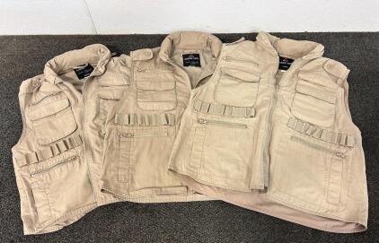 (3) Rothco Ranger Vests- (2) Medium and (1) Large