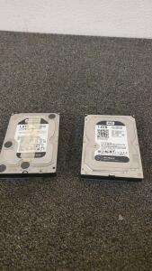 (2) Western Digital 1.0TB HARD drives