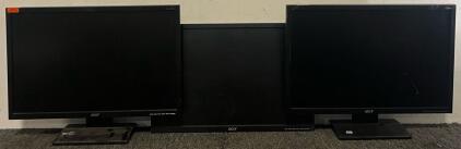(3) Acer Computer Monitors