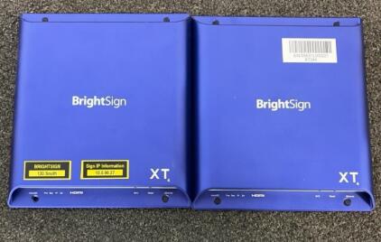 (2) BrightSign XD1034 Expanded I/O Digital Signage Media Player