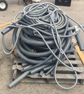 Pallet Of Metal And Rubber Conduit