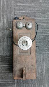 Antique Wood Wall Hang Telephone