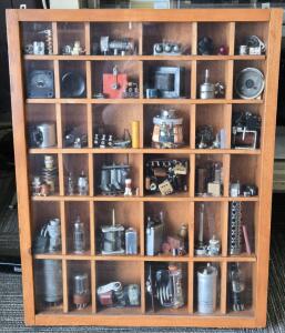 Cool Vintage Electronic Parts Display Case - 17" x 21"