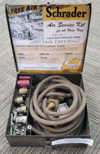 1930's Schrader Air Service Kit For All Farm Tires
