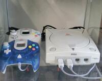 Sega Dreamcast Video Game Console And Two Controllers