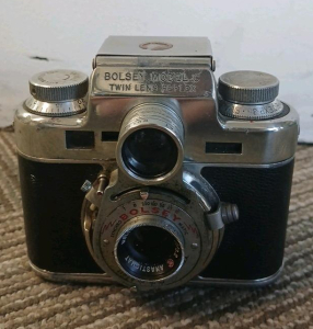 Bolsey Model C Twin Lens Reflex Camera, Wollensak 44mm f/3.2 Lens