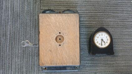 Seth Thomas Mechanical Time Recorder/Clock, Wood and Metal, Wind-up