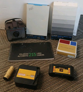 Spartus Vanguard Box Camera, 1950s, Fixed Focus, Polaroid Accessories