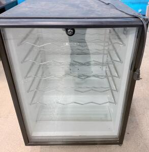 U-Line Wine Refrigerator, 24-Bottle Capacity, Glass Door, Black Finish