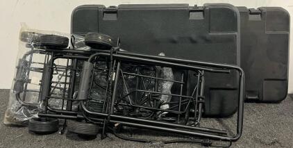 (3) Folding Luggage Carts & (2) Carlisle Cateraide Insulated Food Pan Carriers