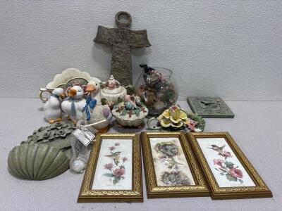Oceana Seashells sugar bowl / ceramic planter vase / Ducks / pictures and more
