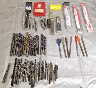 Collection Of Assorted Drill Bits & Sawzall Blades