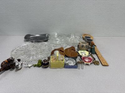 Vintage Glass trays / Cups / and more