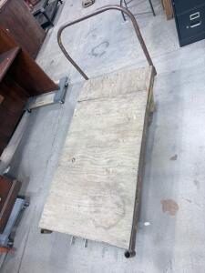 Industrial Platform Cart, Wood/Metal, 60"x30", 1,000 lbs Capacity, Faded Yellow