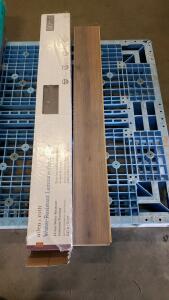 (1) Allen Roth Water Resistant Laminate Flooring Hickory Madley 17.07Sq ft. 8 Planks
