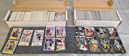 (1) Box Of Assorted Football & Baseball Trading Cards & (1) Box Of Assorted Football Trading Cards